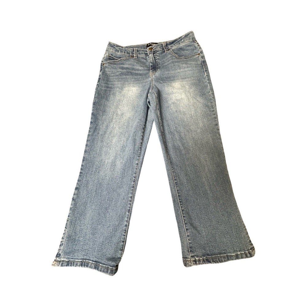 d.jeans Denim Jeans Womens 8 Blue Light Wash Wide Leg Bootcut Stretch Repreve